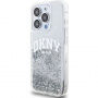 Etui DKNY Liquid Glitter Arch Logo za iPhone 14 Pro Max - srebrn