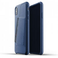 Mujjo etui iz usnjene denarnice za iPhone XS Max - modro