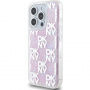 Etui DKNY Liquid Glitter Checkered Pattern za iPhone 15 Pro - roza