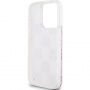 Etui DKNY Liquid Glitter Checkered Pattern za iPhone 15 Pro - roza