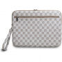 Torbica DKNY Checkered Pattern and Stripe za iPad do 13" / MacBook do 14" - bež