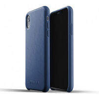 Mujjo polna usnjena torbica za iPhone XR - modro