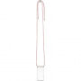 Prozorna torbica z vrvico FIXED Pure Neck za iPhone 11 - roza