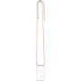 Prozorna torbica z vrvico FIXED Pure Neck za iPhone 13 Pro - roza