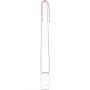 Prozorna torbica z vrvico FIXED Pure Neck za iPhone 14 - roza