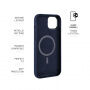 Usnjen etui FIXED MagLeather z MagSafe za iPhone 12 / 12 Pro - temno moder