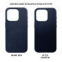Usnjen etui FIXED MagLeather z MagSafe za iPhone 12 / 12 Pro - temno moder