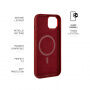 Usnjen etui FIXED MagLeather z MagSafe za iPhone 13 - rdeč