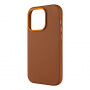 Usnjen etui FIXED MagLeather z MagSafe za iPhone 13 Pro - rjav