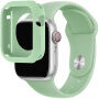 Silikonski trak s silikonskim etuijem za Apple Watch 41mm / 40mm - zelen