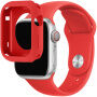 Silikonski trak s silikonskim etuijem za Apple Watch 41mm / 40mm - rdeč