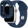 Silikonski trak s silikonskim etuijem za Apple Watch 41mm / 40mm - temno moder