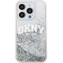 Etui DKNY Liquid Glitter Arch Logo za iPhone 14 Pro Max - srebrn