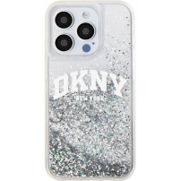 Etui DKNY Liquid Glitter Arch Logo za iPhone 14 Pro Max - srebrn