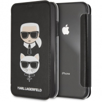 Karl Lagerfeld Primer za knjige Karl in Choupette za iPhone XR - črna
