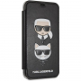 Karl Lagerfeld Primer za knjige Karl in Choupette za iPhone XR - črna