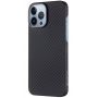 Etui z vzorcem karbonskih vlaken Tactical Aramid z MagSafe za iPhone 13 Pro Max - temno siv