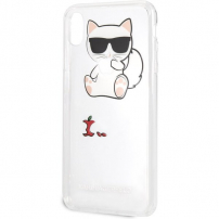 Karl Lagerfeld Zaščitna prevleka za zabavo Eaten brez vrvi za iPhone XS Max - jasno
