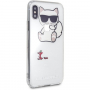 Karl Lagerfeld Zaščitna prevleka za zabavo Eaten brez vrvi za iPhone XS Max - jasno