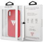 Guess PU usnjen trikotnik ovitek za iPhone XR - rdeče
