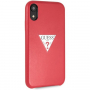 Guess PU usnjen trikotnik ovitek za iPhone XR - rdeče