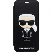 Karl Lagerfeld Ikonik knjiga primer za iPhone XS Max - črna