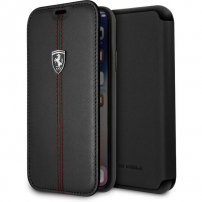 Torbica za knjige Ferrari Off iPhone X / XS - črna