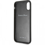 Trdi usnjeni ovitek Ferrari Heritage Stripe za iPhone X / XS - rdeče