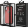 Trdi usnjeni ovitek Ferrari Heritage Stripe za iPhone X / XS - rdeče