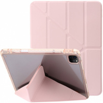 Etui s prozornim hrbtom in origami stojalom za iPad Pro 11" (2024/2025) - roza