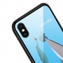 NXE pokrov s steklenim hrbtom za iPhone XS Max - New York