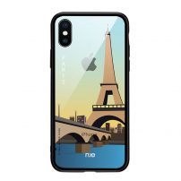 NXE pokrov s steklenim hrbtom za iPhone XS Max - Pariz
