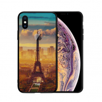 NXE pokrov s steklenim hrbtom za iPhone XS Max - Eiffelovka