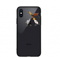 NXE pokrov s steklenim hrbtom za iPhone XS Max - jezen pingvin