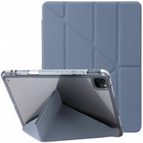 Etui s prozornim hrbtom in origami stojalom za iPad Pro 13" (2024/2025) - modro sivo