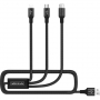 NILLKIN 3v1 darilna škatla (zaščitna prevleka / brezžični polnilec / kabel) za iPhone XS - črna