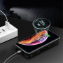 Magnetni pokrov ROCK z brezžično banko za napajanje 5000mAh za iPhone XS - črna