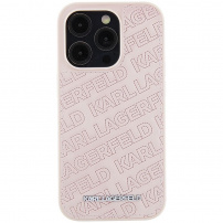 Karl Lagerfeld Ovitek Quilted Pattern za iPhone 15 Pro Max - roza