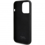 Karl Lagerfeld Silikonski ovitek Karl Script Logo za iPhone 15 Pro - črn