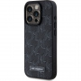 Karl Lagerfeld Monogram kovinski ovitek z logotipom MagSafe za iPhone 15 Pro Max - črn