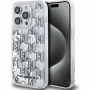 Karl Lagerfeld Liquid Glitter Monogram Gradient Cover za iPhone 14 Pro Max - srebrn