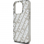 Karl Lagerfeld IML Electroplated Repeated Logo Cover za iPhone 15 Pro Max - srebrn