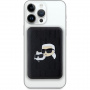 Karl Lagerfeld Embossed K&CH Heads power bank MagSafe z USB-C priključkom - 5.000 mAh - črn