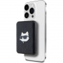 Karl Lagerfeld Embossed Choupette Head power bank MagSafe z USB-C priključkom - 5.000 mAh - črn