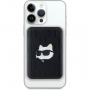 Karl Lagerfeld Embossed Choupette Head power bank MagSafe z USB-C priključkom - 5.000 mAh - črn