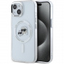 Karl Lagerfeld IML K&CH Heads Metal Frame Cover z MagSafe za iPhone 15 - prozoren