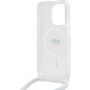 Karl Lagerfeld IML Karl naglavni ovitek z vrvico in MagSafe za iPhone 15 Pro Max - prozoren