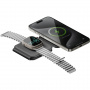 ENERGEA GoMag Trio Plus 3v1 MagSafe brezžični polnilec za iPhone / Apple Ura / AirPods - siva