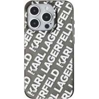 Karl Lagerfeld IML Electroplated Repeated Logo Cover za iPhone 15 Pro Max - srebrn