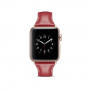 Eleganten jermen iz umetnega usnja Apple Watch Ultra 49mm / 46mm / 45mm / 44mm / 42mm - rdeče